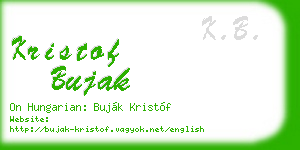 kristof bujak business card